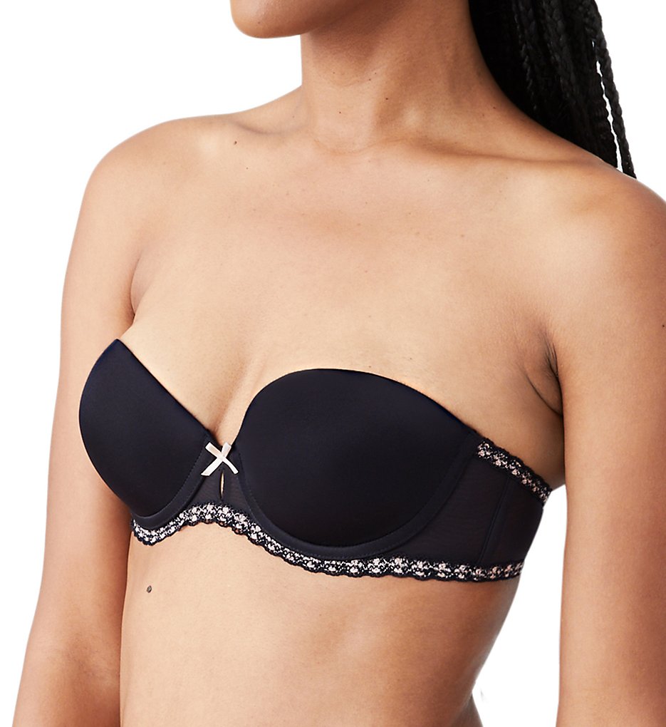 b.tempt'd by Wacoal : b.tempt'd by Wacoal 954108 Faithfully Yours Strapless Convertible Push Up Bra (Night Black 36D)