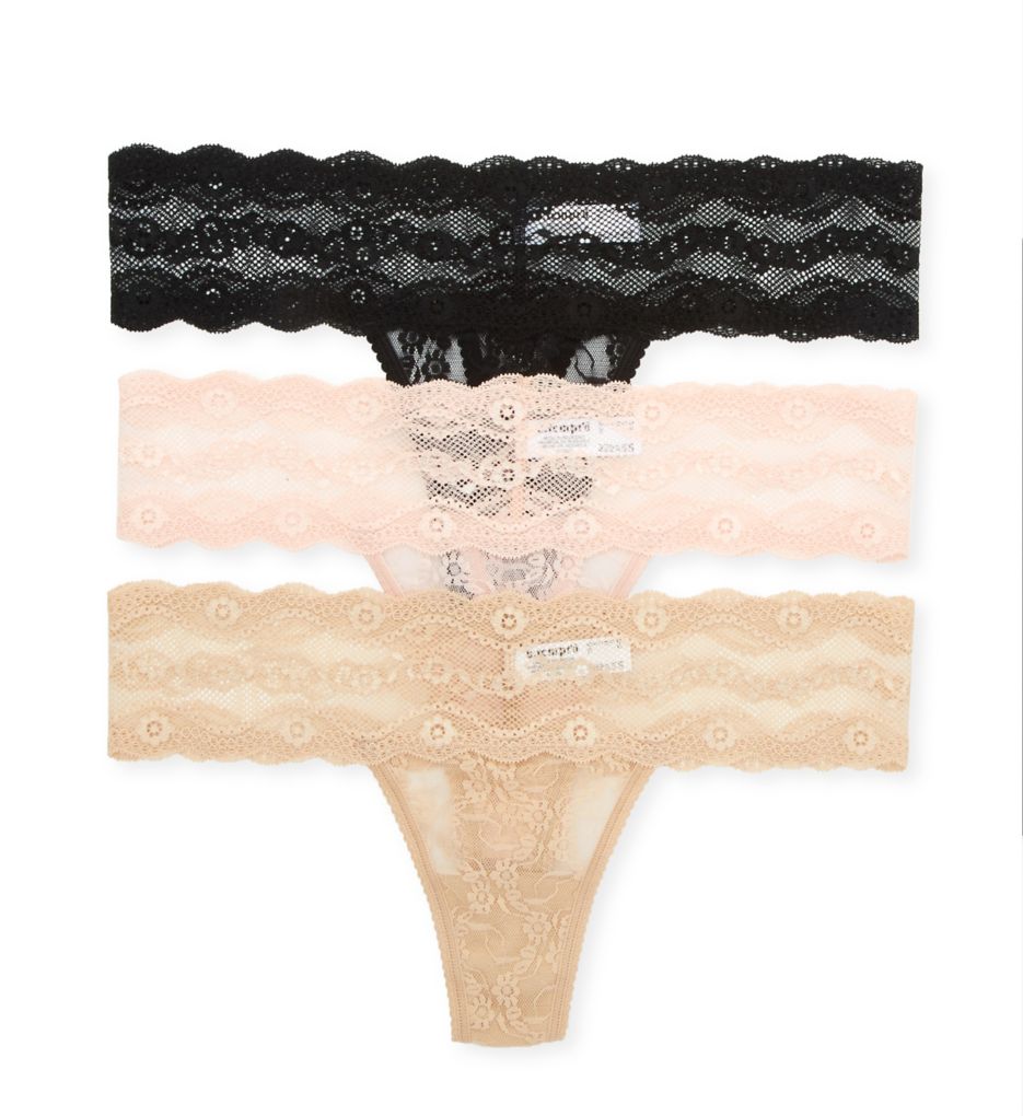 b.tempt'd by Wacoal Lace Kiss Thong - 3 Pack 970582 - Image 3