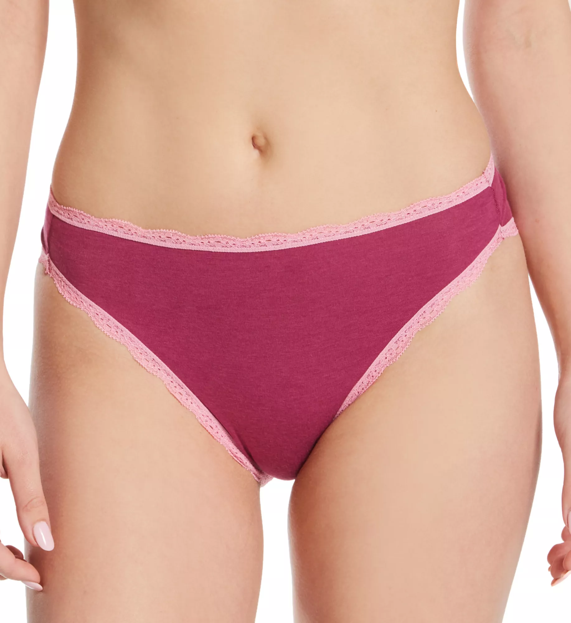 B.tempt'd By Wacoal Women's Inspired Eyelet Hi-Leg Brief Panty - Stretch Cotton With Lace Trim