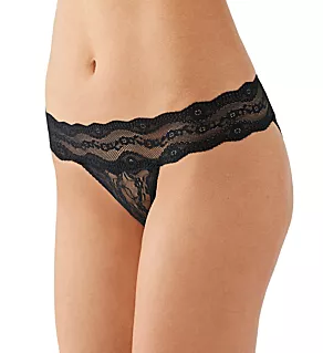 Lace Kiss Bikini Panty Night Black S
