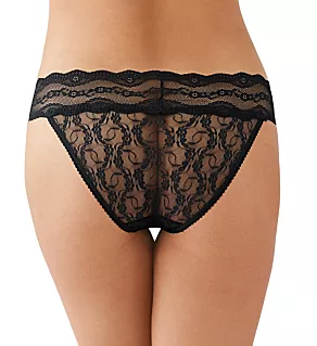 Lace Kiss Bikini Panty Night Black S