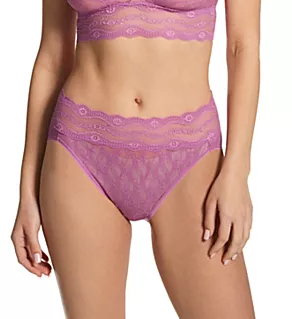 Lace Kiss Hi Leg Brief Panty Mulberry S