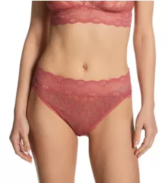 Lace Kiss Hi Leg Brief Panty Slate Rose S