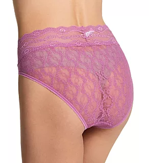 Lace Kiss Hi Leg Brief Panty Mulberry S