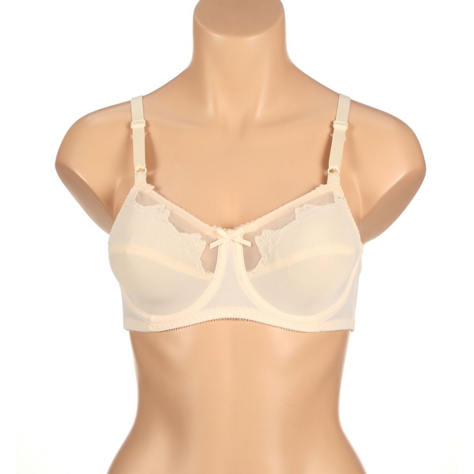 Bali Women's Flower Underwire Bra Floral Style 180 In White Black