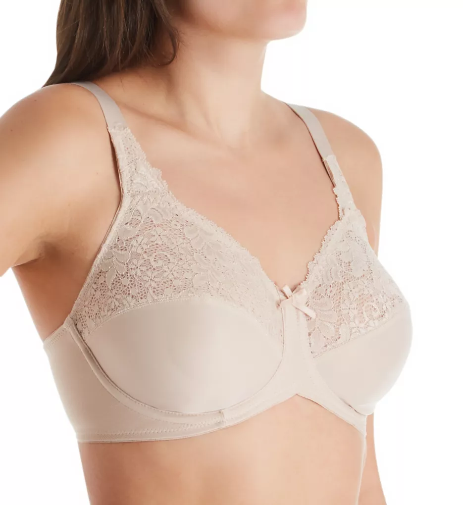 Lilyette Comfort Lace Minimizer Bra Paris Nude 34C