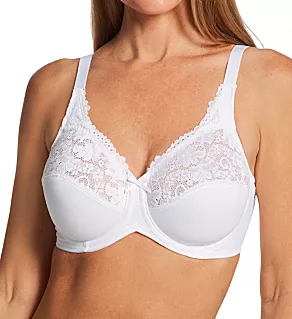 Lilyette Comfort Lace Minimizer Bra White 36C