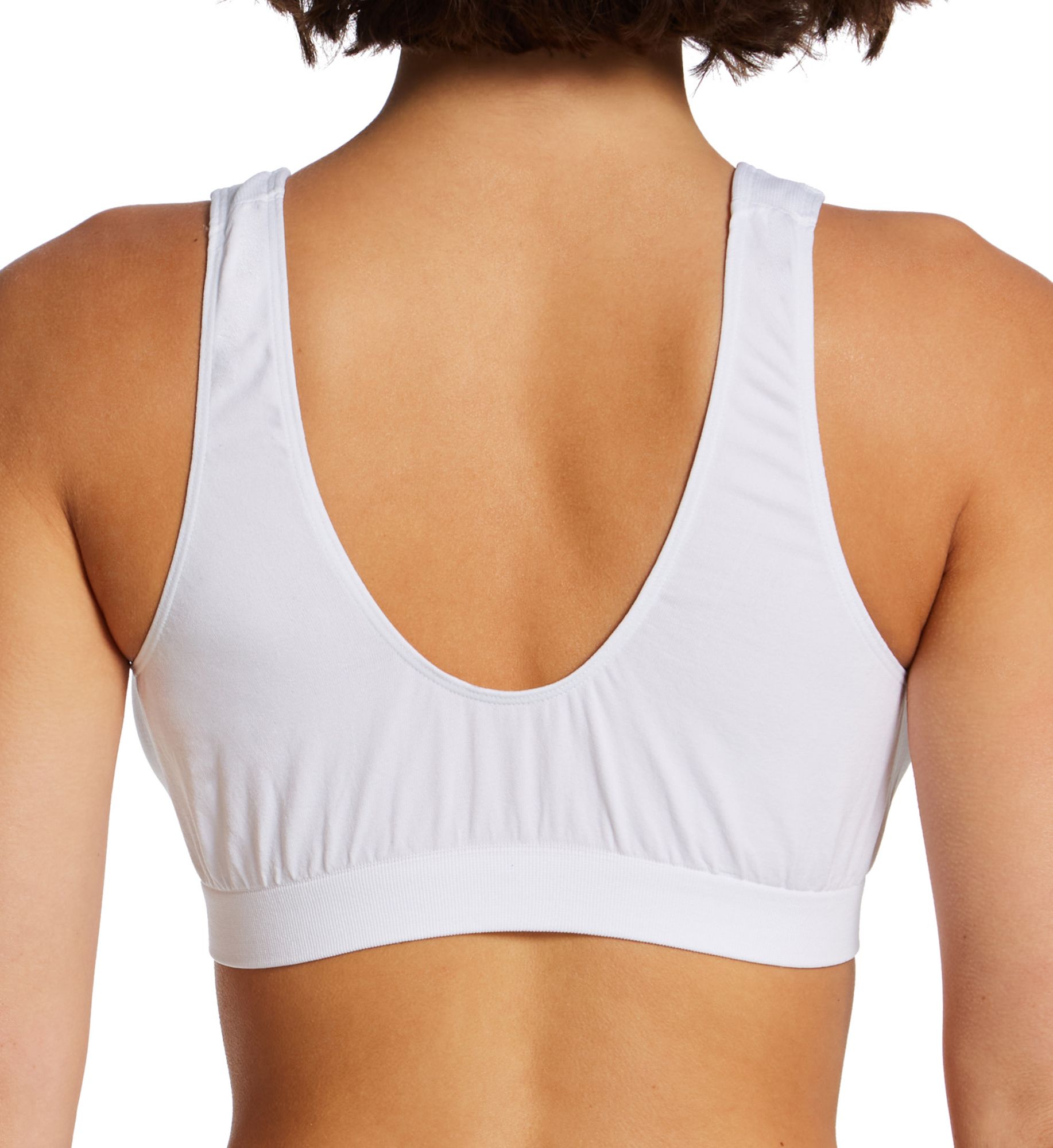 Bali Comfort Revolution Microfiber Crop Bra White M  - Image 2