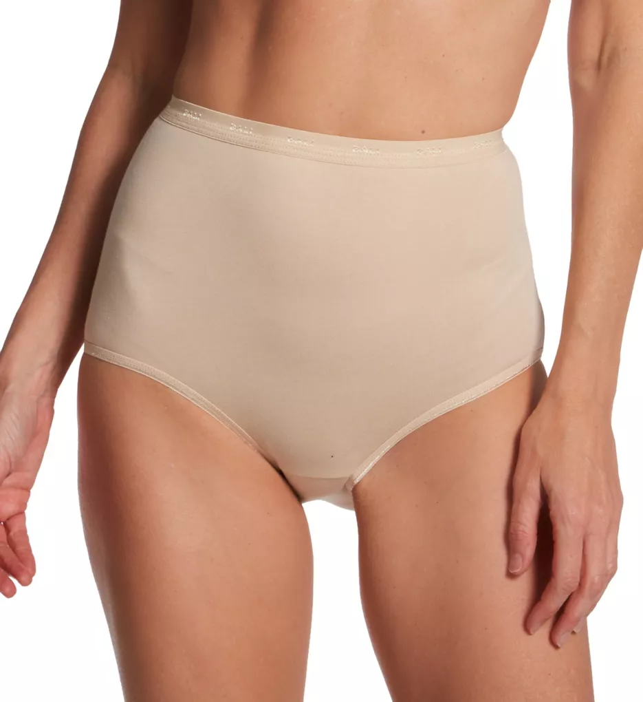 Full-Cut-Fit Stretch Cotton Brief Panty Soft Taupe 10