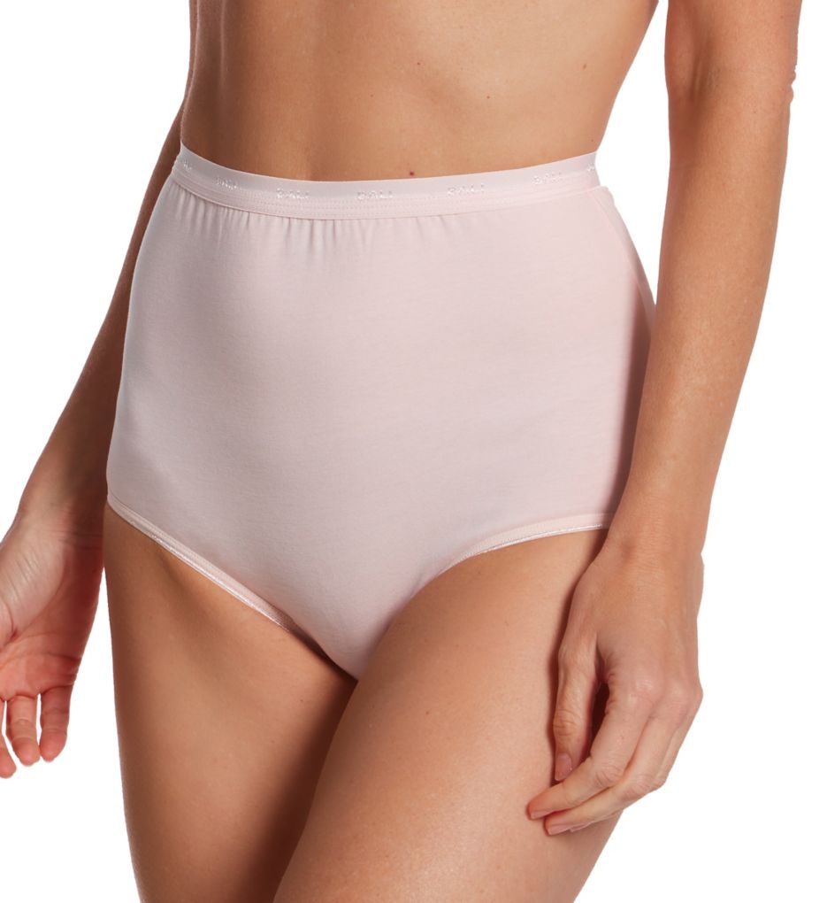 Bali Women's Full-Cut-Fit Stretch Cotton Brief Panty in Silken Pink | Plus Size 10 | HerRoom.com