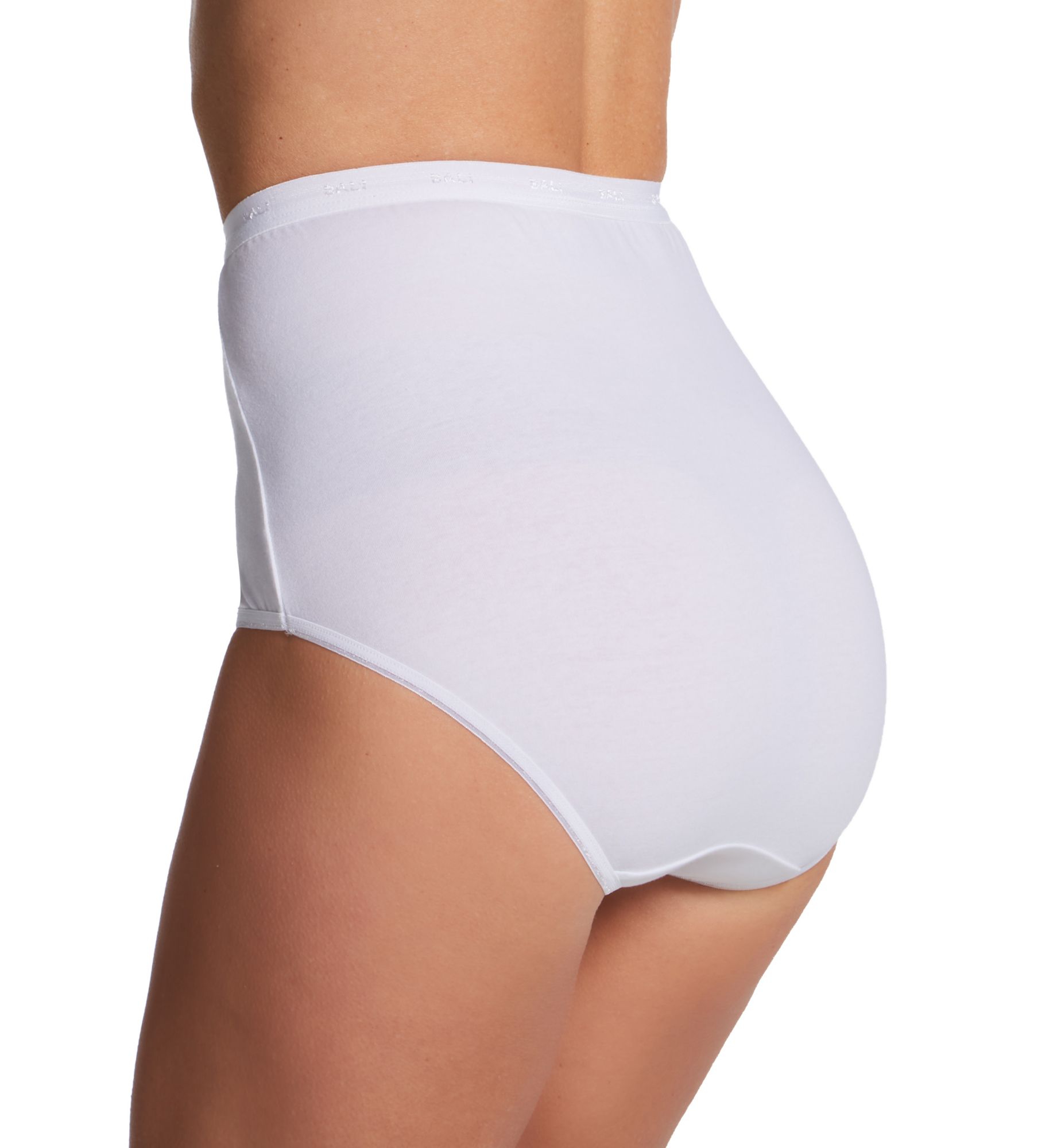 Bali Full-Cut-Fit Stretch Cotton Brief Panty White 10  - Image 2