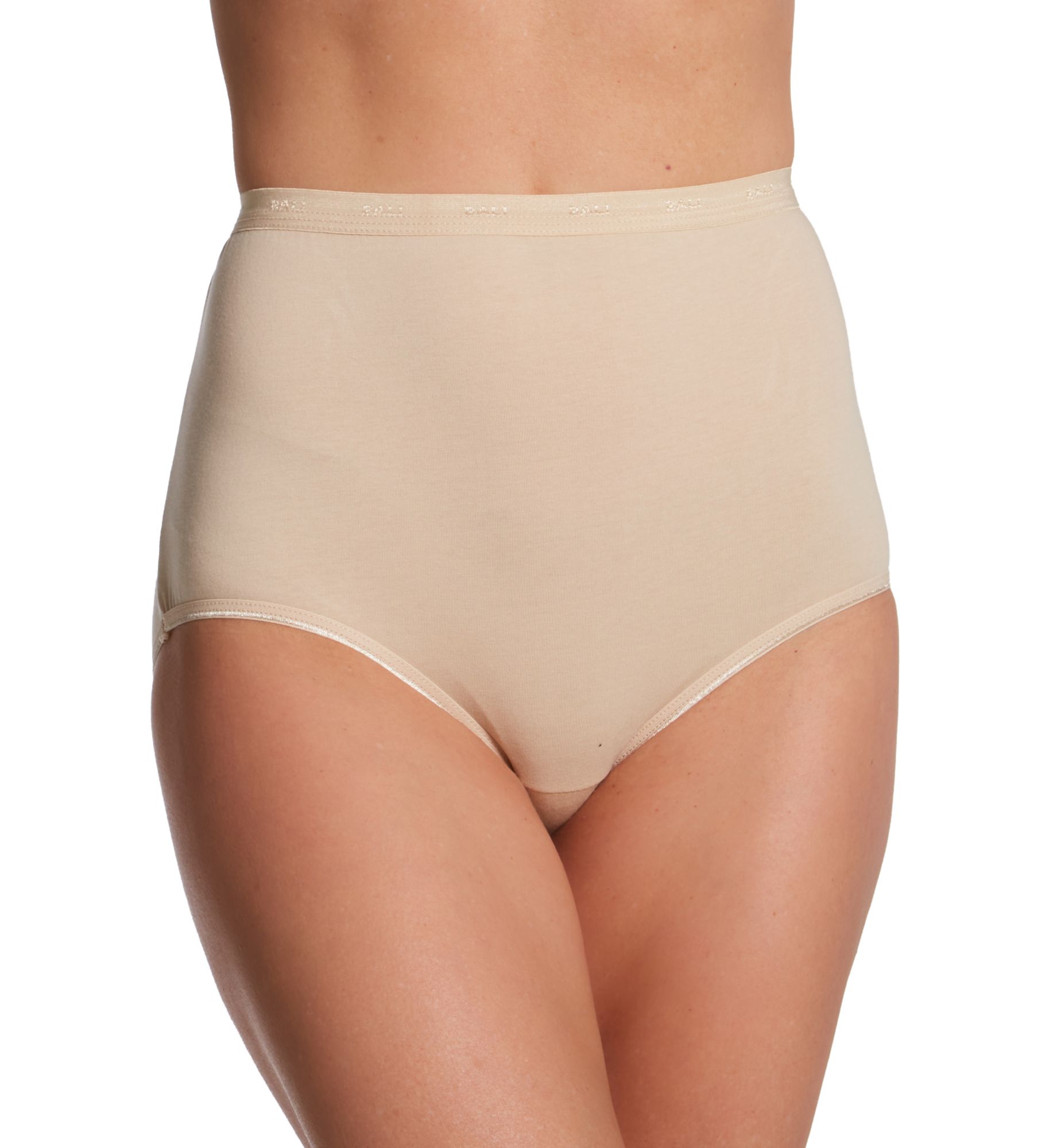 Bali Full-Cut-Fit Stretch Cotton Brief Panty Soft Taupe 10  - Image 1