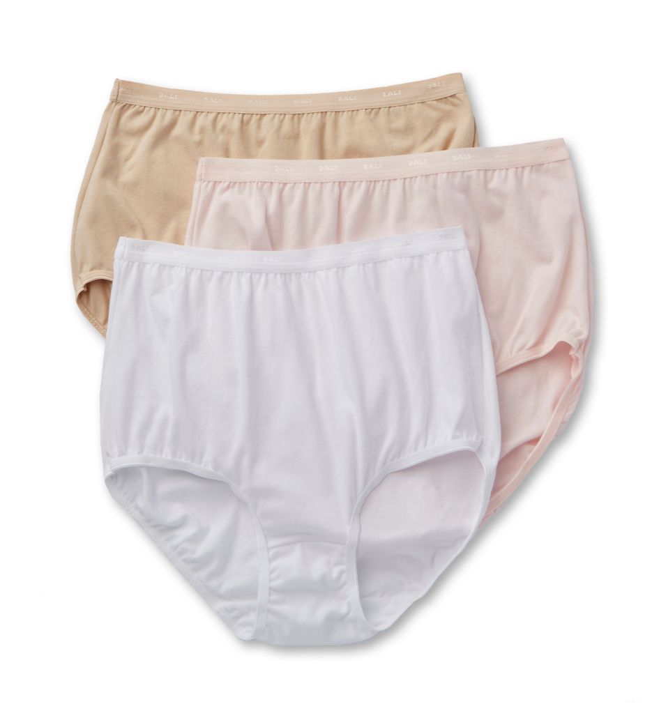 Full-Cut-Fit Cotton Brief Panties - 3 Pack-acs
