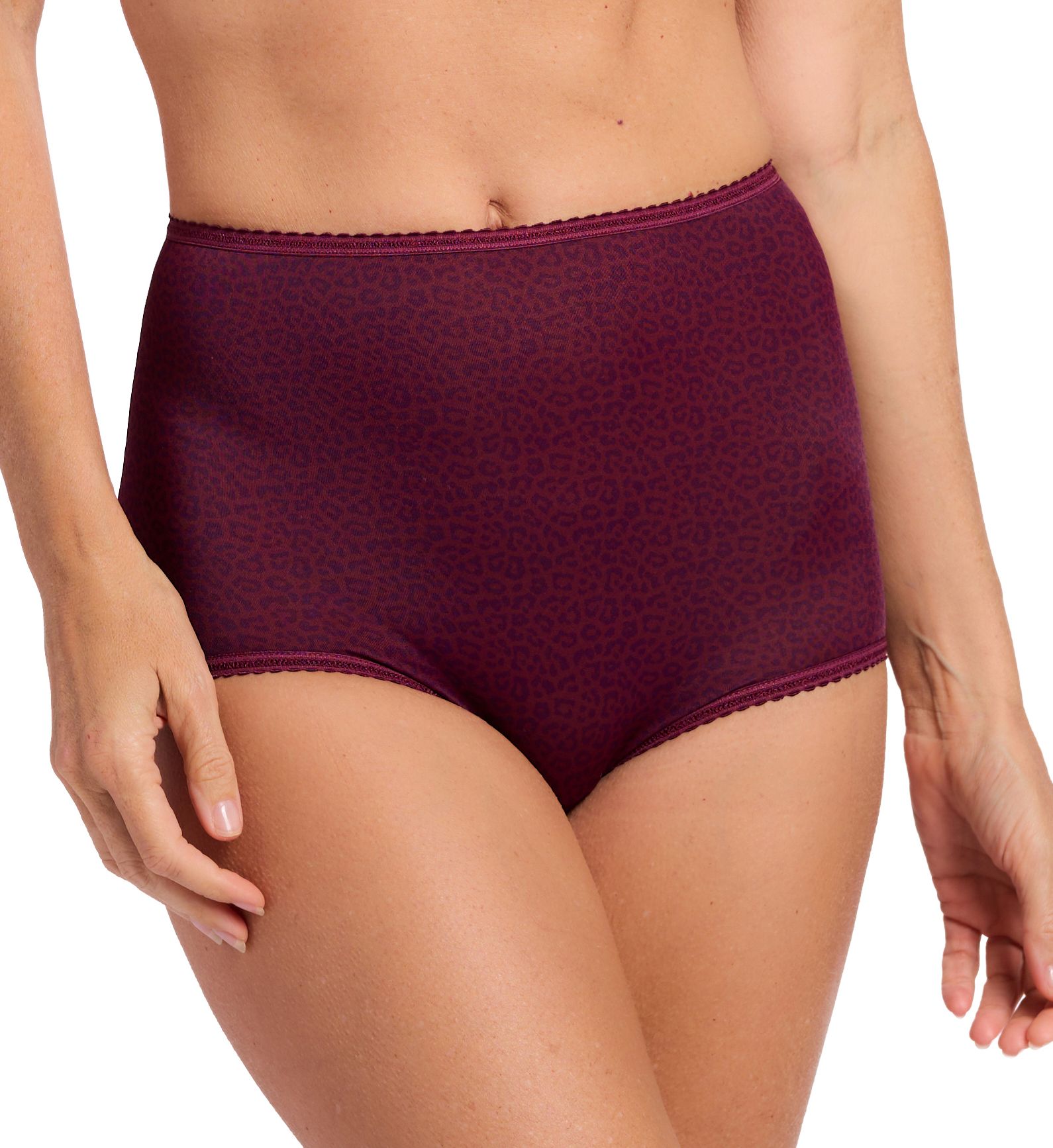 Bali Women's Skimp Skamp Brief Panty in Cola Red Animal Print | Size: 5 | HerRoom.com