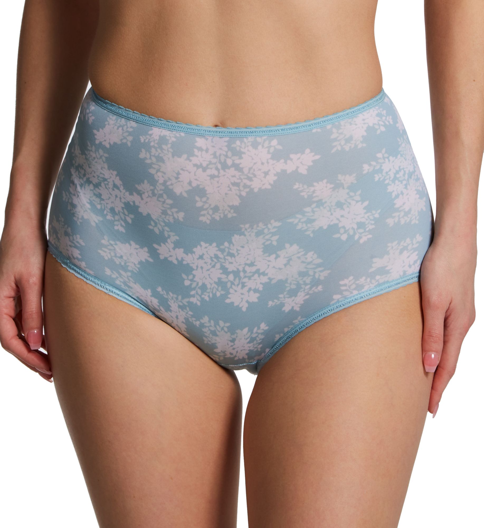 Bali Skimp Skamp Brief Panty Blue Patina Leaf Print 8  - Image 1
