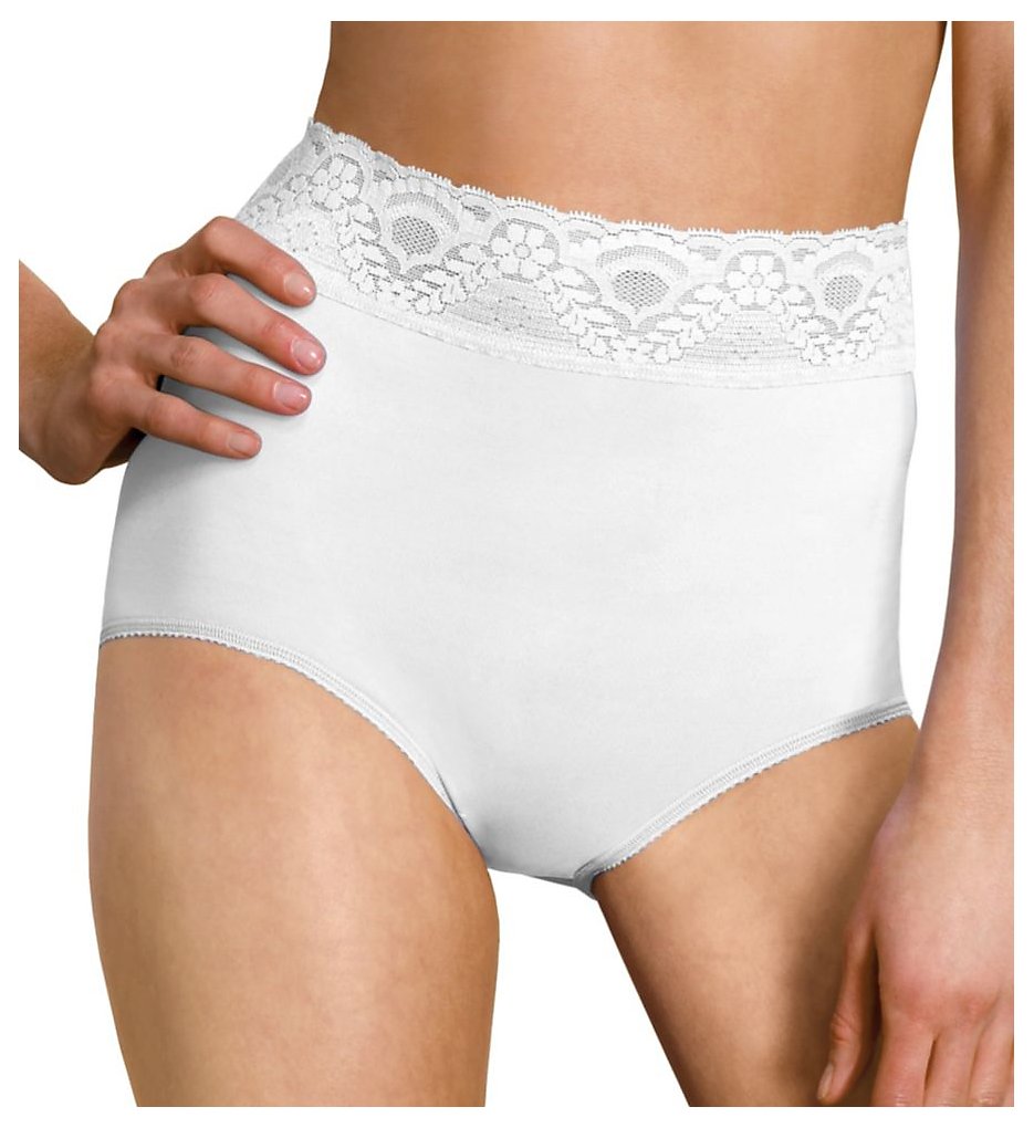Bali >> Bali 2744 Lacy Skamp Brief Panty (White 8)