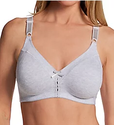 Double Support Cool Comfort Cotton Wirefree Bra Heather Grey 34B