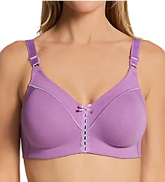 Double Support Cool Comfort Cotton Wirefree Bra Tinted Lavender 36C