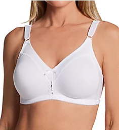 Double Support Cool Comfort Cotton Wirefree Bra White 36DD