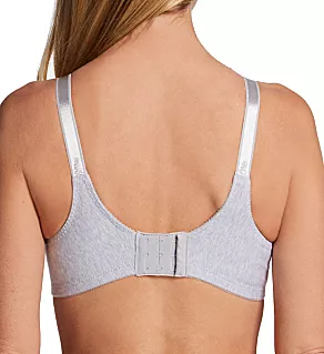 Double Support Cool Comfort Cotton Wirefree Bra Heather Grey 34B