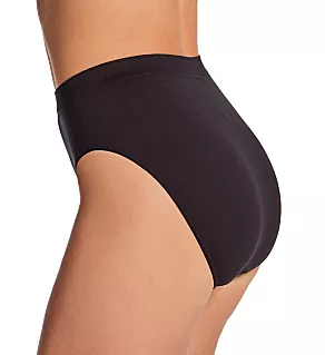 Comfort Revolution Microfiber Hi-Cut Panty Black 10/11
