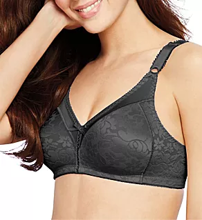 Double Support Lace Wirefree Spa Closure Bra Black 42B