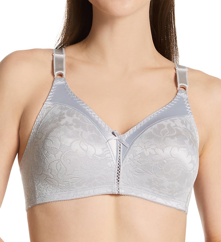 Bali >> Bali 3372 Double Support Lace Wirefree Spa Closure Bra (Crystal Grey 42DD)