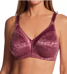 Double Support Lace Wirefree Spa Closure Bra Rustic Berry Red 36C