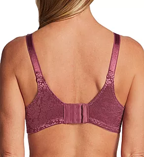 Double Support Lace Wirefree Spa Closure Bra Rustic Berry Red 36C