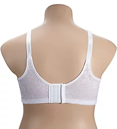 Double Support Lace Wirefree Spa Closure Bra White 34B