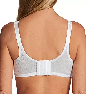 Double Support Lace Wirefree Spa Closure Bra White 42B