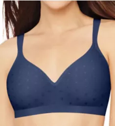 Comfort Revolution Wirefree Bra In The Navy Dot 36D