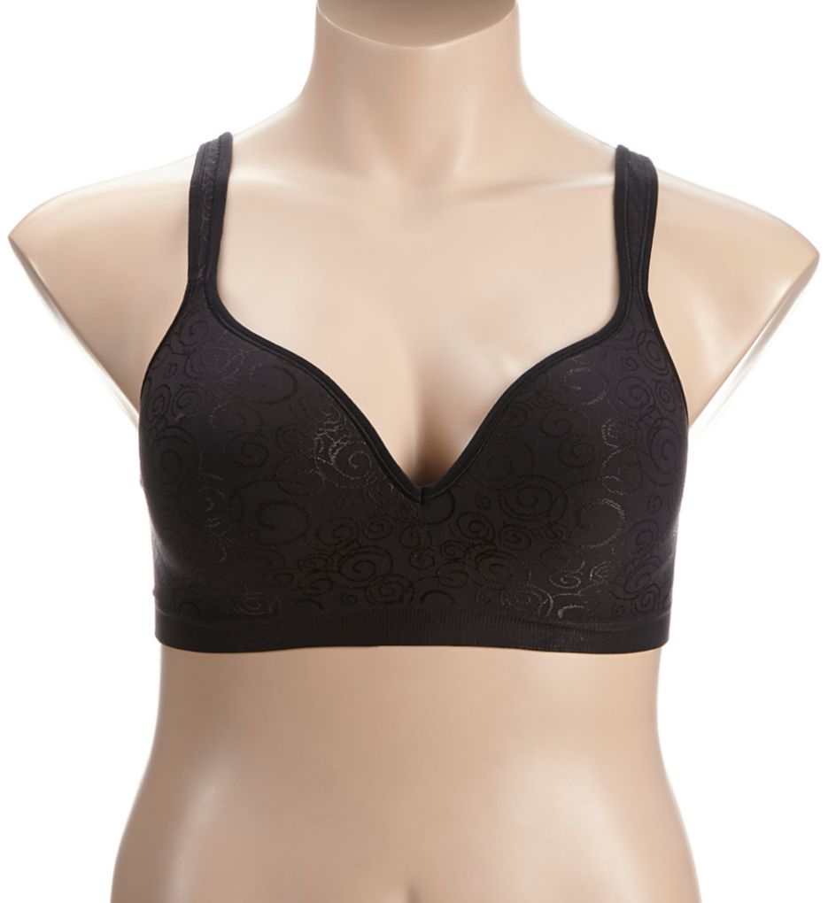 Bali Comfort Revolution Wirefree Bra Black Swirl 42C  - Image 1