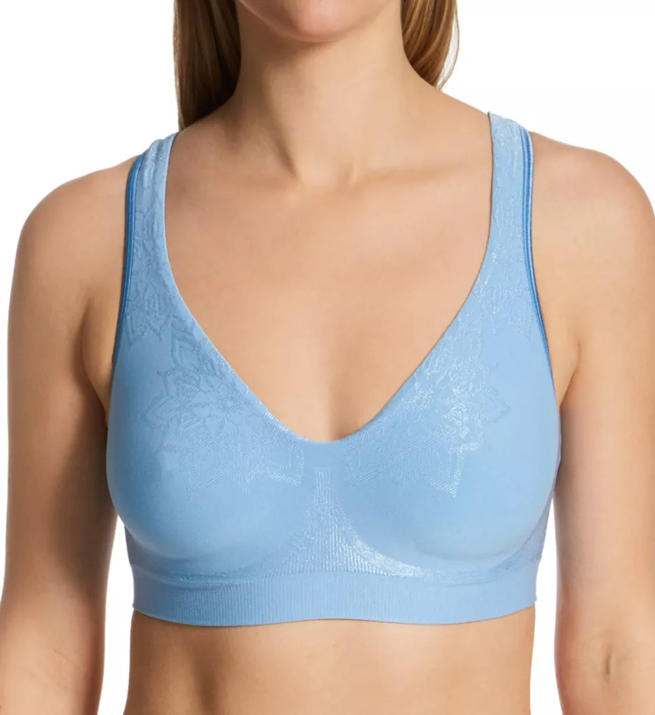 Comfort Revolution ComfortFlex Fit Wirefree Bra Blue Sky Ahead Aztec S