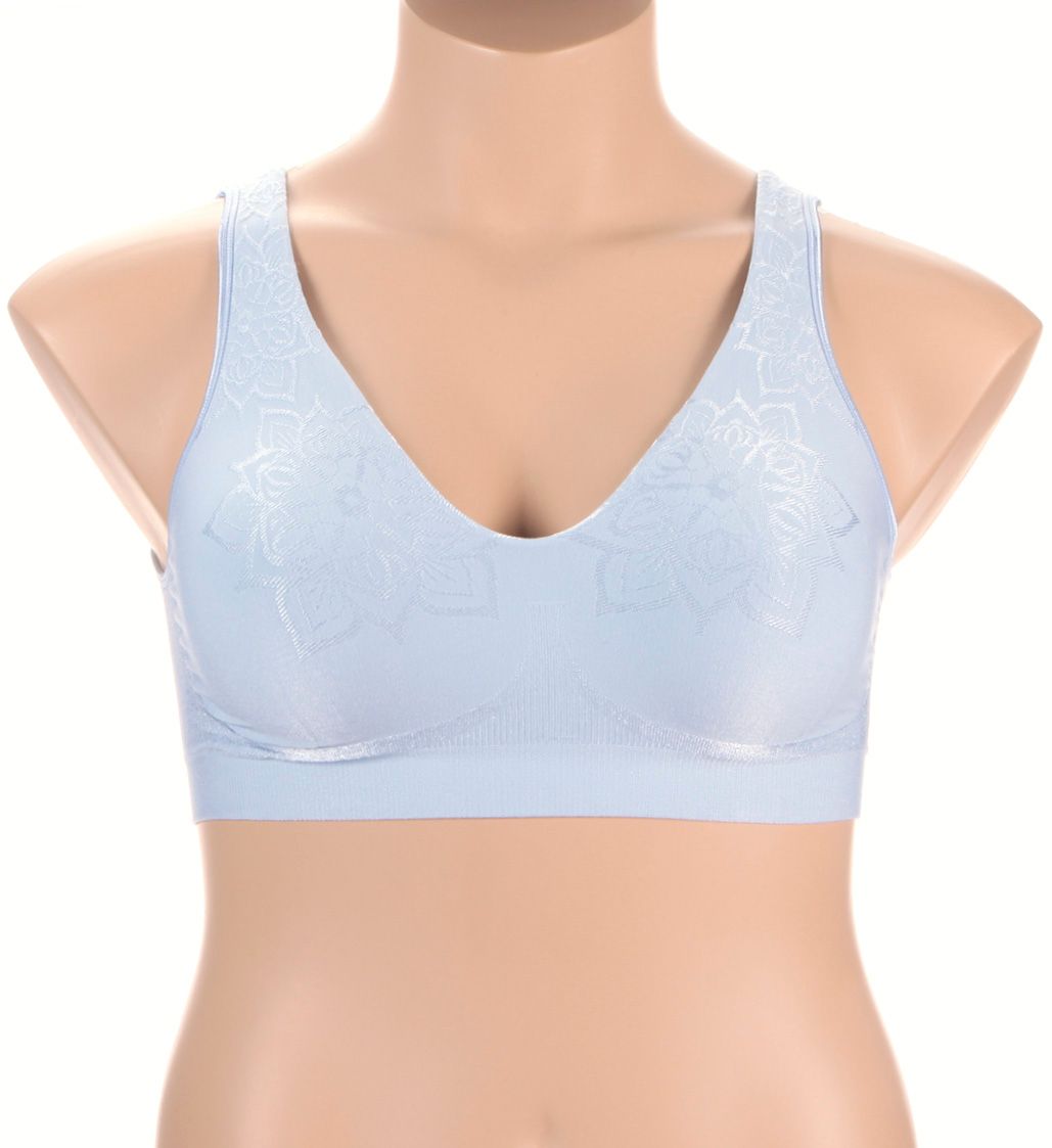 Bali Comfort Revolution ComfortFlex Fit Wirefree Bra Blue Flight Aztec S  - Image 1