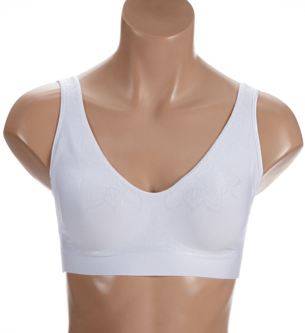 Bali Comfort Revolution ComfortFlex Fit Wirefree Bra White Aztec 2X  - Image 1