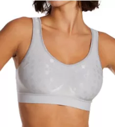 Comfort Revolution Shaping Wirefree Bra Crystal Grey Dot L