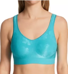 Comfort Revolution Shaping Wirefree Bra Isle Green Tropic 3X