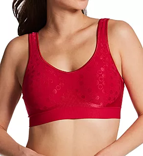 Comfort Revolution Shaping Wirefree Bra Scarlet Berry Dot S