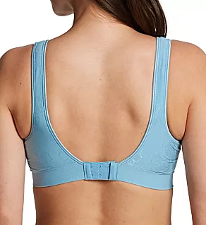 Comfort Revolution Shaping Wirefree Bra Blue Patina Tropic 2X