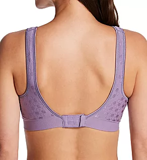 Comfort Revolution Shaping Wirefree Bra Purple Shade Dot 3 2X