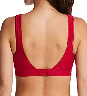 Comfort Revolution Shaping Wirefree Bra Scarlet Berry Dot S