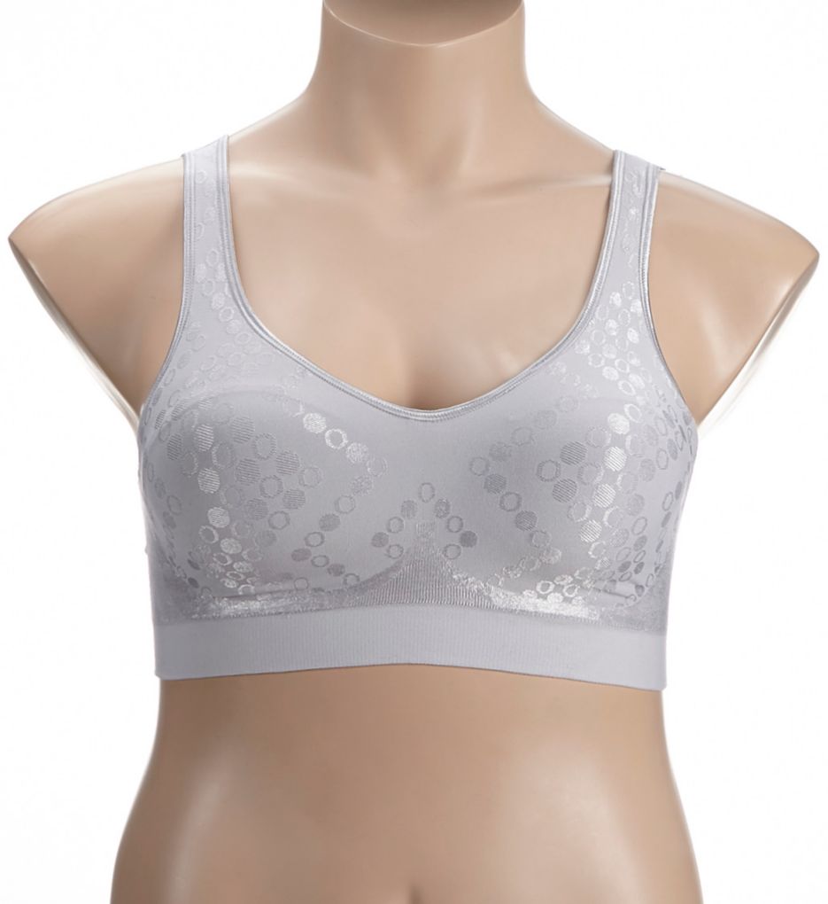 Bali Comfort Revolution Shaping Wirefree Bra Crystal Grey Dot M  - Image 1