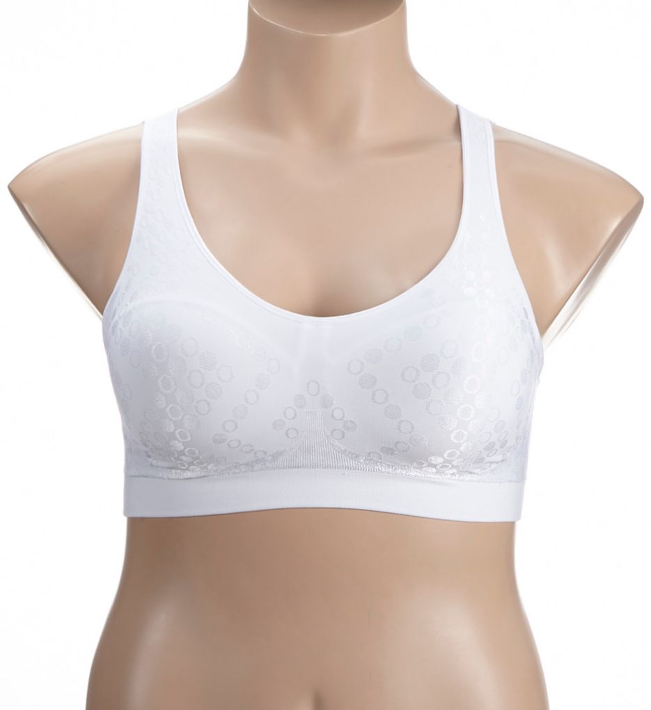 Bali Comfort Revolution Shaping Wirefree Bra White Dot 3X  - Image 1