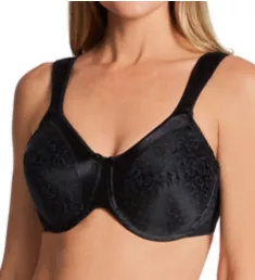 Satin Tracings Minimizer Underwire Bra Black 34C