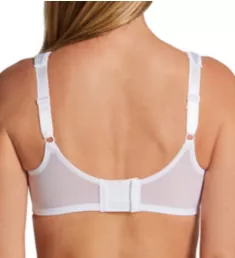 Satin Tracings Minimizer Underwire Bra White 34C