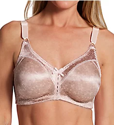 Double Support Cool Comfort Wirefree Bra pink chic lace print 34B