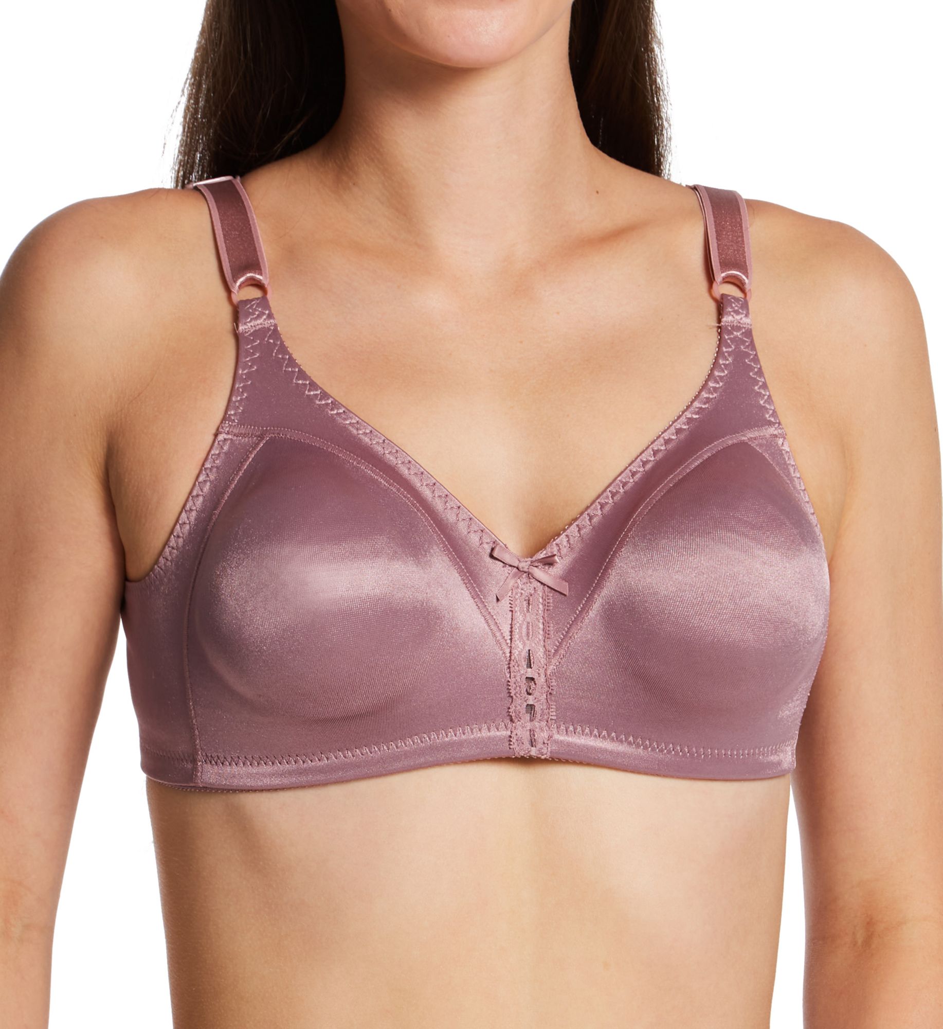 Bali Women's Double Support Cool Comfort Wirefree Bra in Smokey Purple Mauve | Size: 42C | HerRoom.com