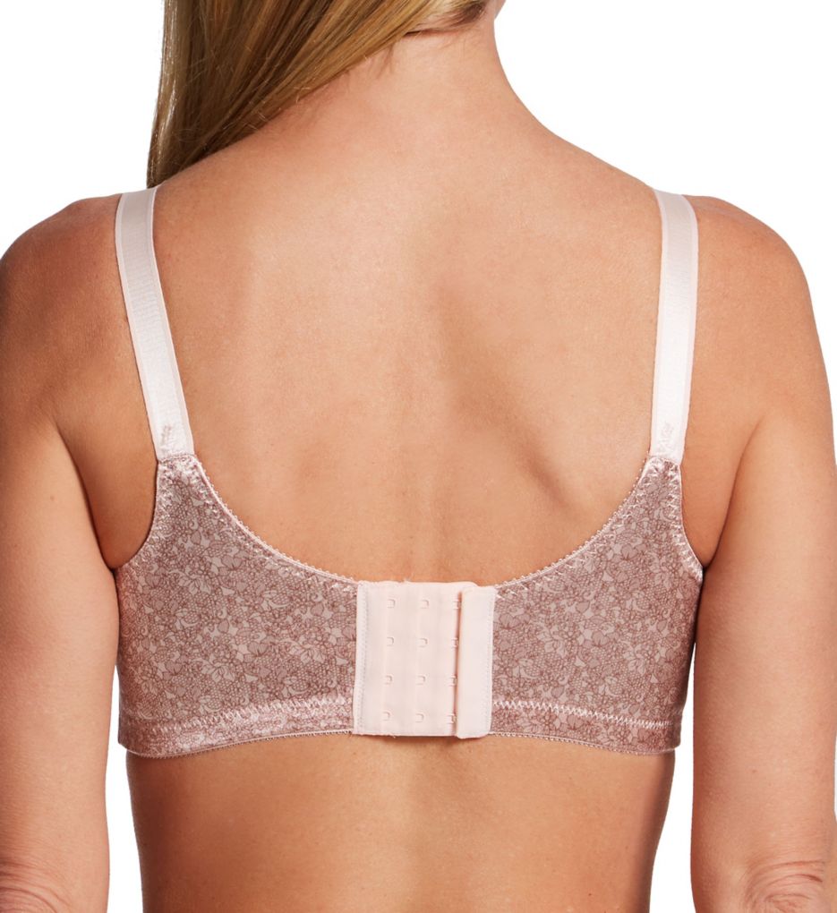Bali Double Support Cool Comfort Wirefree Bra pink chic lace print 34C  - Image 2