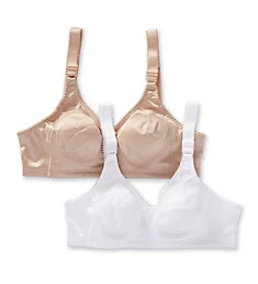 Double Support Cool Comfort Wirefree Bra - 2 Pack Blushing Pink/White 34C